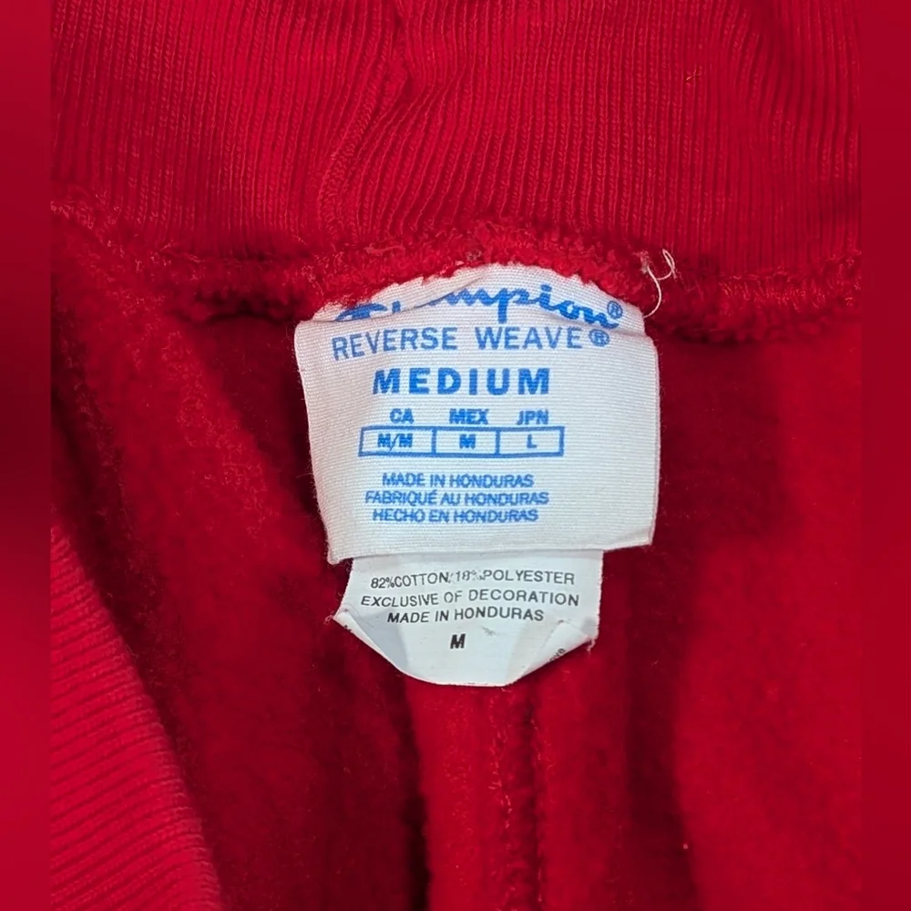 Champion Joggers Mens Size Medium Red Reverse Weave Sweatpants - Picture 3 of 8